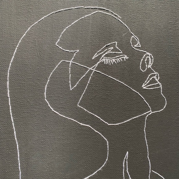 Hot Shower - Embroidered Canvas Wall Art - Picture 3 of 5